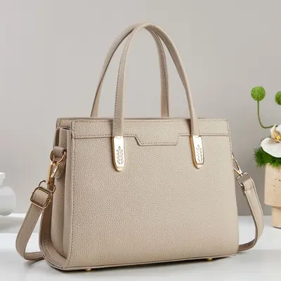 Retro Large-Capacity Women's Handbag, Single-Shoulder Commuter Bag - 12