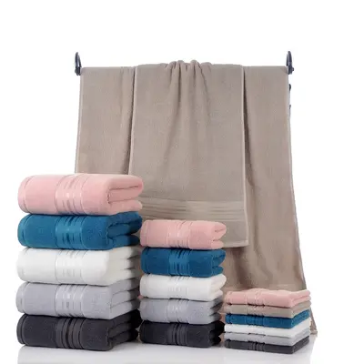 Cotton towel set 3-piece pure cotton bath and hand towels