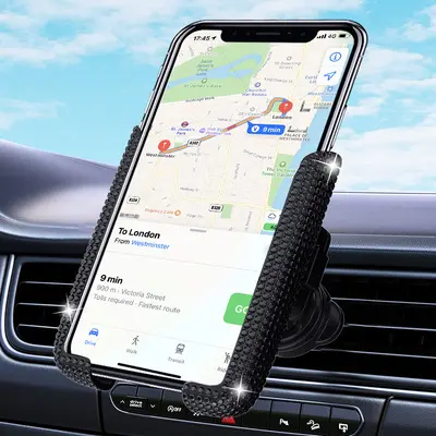 Neuer diamantbeschichteter Auto-Lüftungsschlitz Smartphone-Halter Großhandel Auto-Navigationshalter für Frauen Gravitationssmartphone-Halter - 8