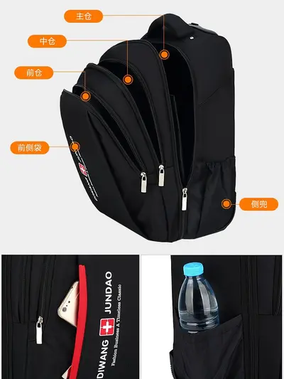 Business Travel Laptop Backpack and Trolley Suitcase - 3