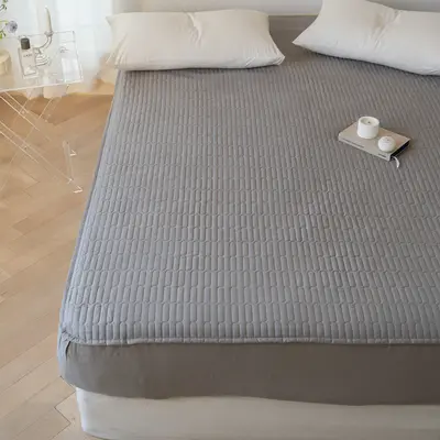 Washable Thick Quilted Cotton Mattress Protector Single - 7