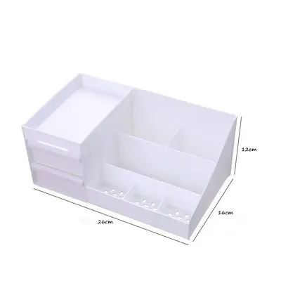 Desktop Storage Box Cosmetics Organizer Vanity Shelf (FBA Compatible) Dorm Skincare Organizer