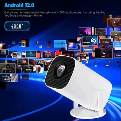 E110 Uluslararası Yeni Model 4K WiFi HD Android 11.0 5G Bluetooth Taşınabilir Ev Mini Projektör Dış Pazar