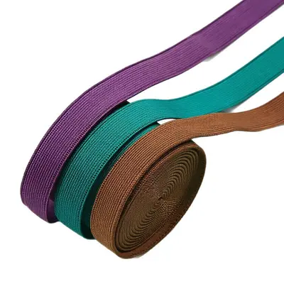 1cm Single-Sided Plush Elastic Band, Nylon Plaid, Bra Hem Trim - 6