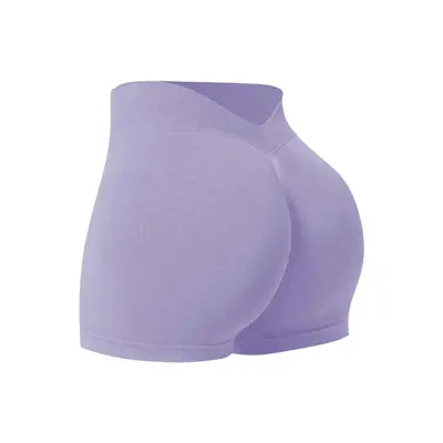 Yüksek Belli V Bel Yoga Şortu Kadın, Yüksek Esneklik ve Kaldırıcı Etki - 8
