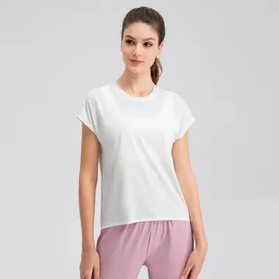 Women's Summer Breathable Quick-Dry Short-Sleeve Yoga Top, Model 32234 - 7