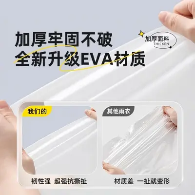EVA-Regenjacke, verdickt, Langversion, tragbar - 3