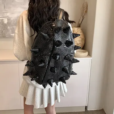 Women's Backpack, Large Capacity, Funny Hedgehog Design - 3