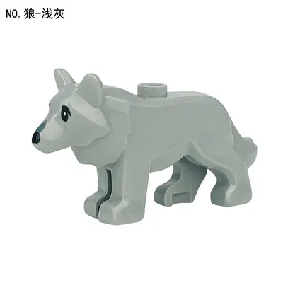 Wolf Animal Model Building Blocks, Micro Particles, Accessories