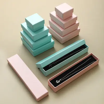 Factory Direct Sale Heaven and Earth Cover Jewelry Box Ring Bracelet Earring Necklace Box Jewelry Packaging Box Custom Logo Printing