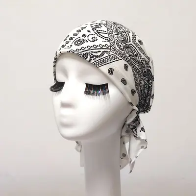 Pirate Tricorn Hat, Chemo Head Wrap Cap, Thin Breathable Adult Hat - 9
