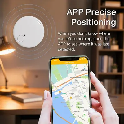 Round Bluetooth Tracker Ultra-Thin Anti-Loss Device - 5
