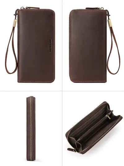 Hummer Paul Herren Clutch aus echtem Leder mit RFID-Schutz, Crazy-Horse-Leder - 6
