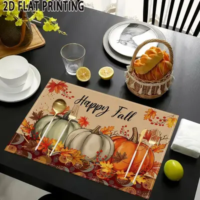 Christmas Digital Print Four-Piece Table Set with Runner and Coasters - 3