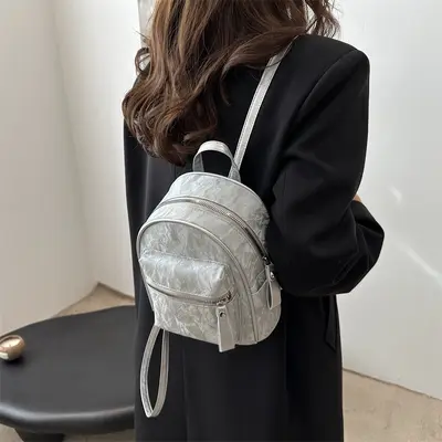 Women's Small Simple Backpack, Casual Daily and Travel Use - 3