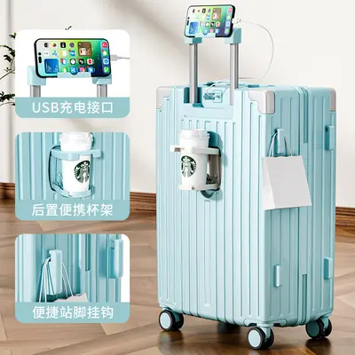 Trolley Suitcase with Universal Wheels, Combination Lock, Large Capacity - 10