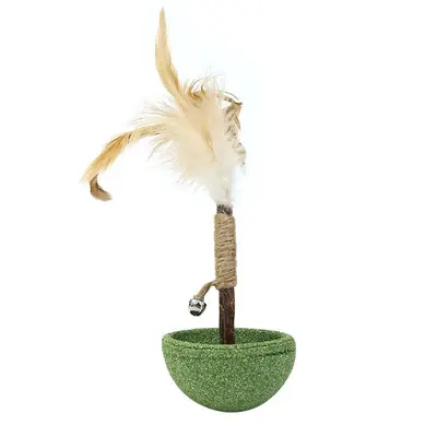 Catnip Wobbling Cat Toy with Tooth Cleaning Stick and Cat Treats - 8