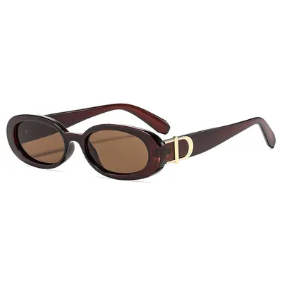 Retro Oval Small Narrow-Frame Women's Sunglasses, Summer UV Protection - 12