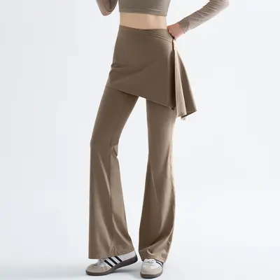 Yoga Sportshorts für Damen mit abnehmbarem Rock, Micro-Flare Schnitt - 7