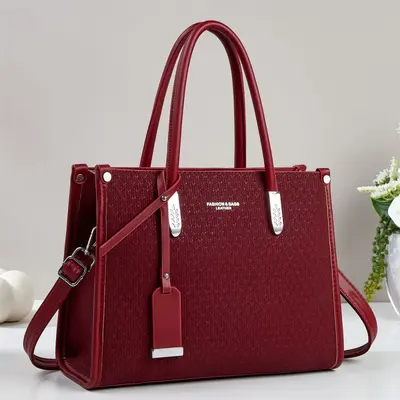 Women's Single Shoulder Bag, Retro Design, Large Capacity - 11
