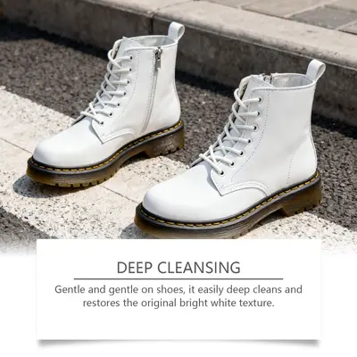 White Shoe Foam Cleaner, Removes Yellowing and Stains, Portable