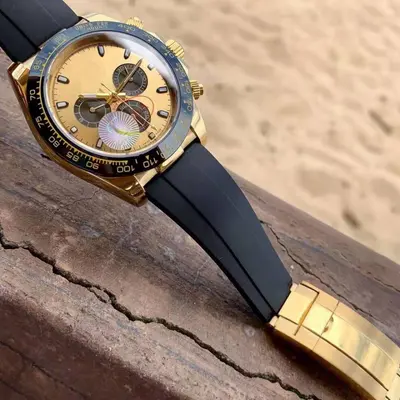 Erkek silikon saat Submariner kuvars su geçirmez parlak - 5