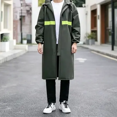Two-piece raincoat suit, reflective, heavy-duty, motorcycle suitable - 8
