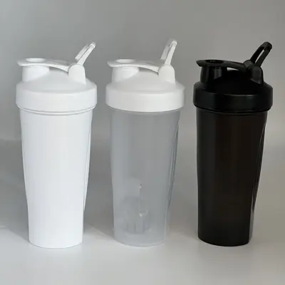 600ml Plastic Shaker Cup Protein Powder Milkshake Cup Portable Fitness Sport Water Bottle Mixer Cup with Logo Direct Factory Supply