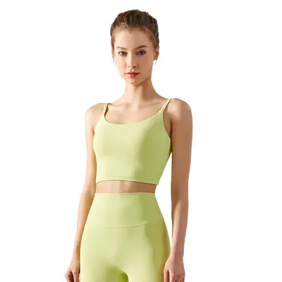 Women's Yoga Vest, High Elasticity, Seamless, Open Back with Chest Pads - 6