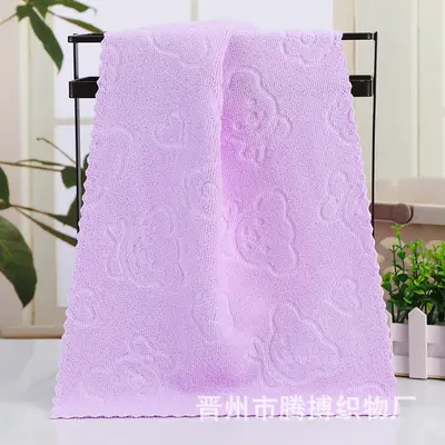 Handtuch Fuß 35g Farbiges Bären-Reliefhandtuch Feinfaser-Badetuch Geschenk Haushaltsreinigung Farbiges Handtuch - 11
