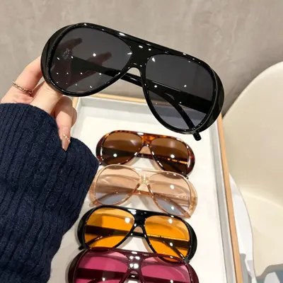 5-Pack Large Frame Aviator Sunglasses for Women, UV400 - 4