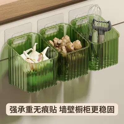 Onion, ginger and garlic storage basket kitchen garlic wall-mounted storage basket ginger garlic storage shelf wall-mounted storage box