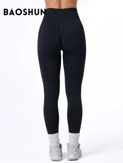 Kadın Spor Yoga Leggings Sonbahar-Kış Yüksek Bel Hızlı Kuruyan Şeftali
