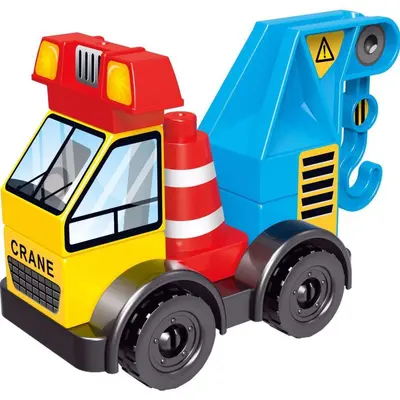 Children's building block toy car King Capsule cartoon small particle construction vehicle boys' toy student gift play Pretend