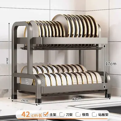 Dish drain rack kitchen storage shelf - 11