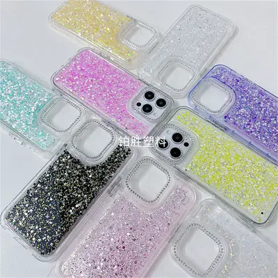 亚马逊适用于苹果IPhone 14新款闪粉14 Plus透明防摔14 Pro手机壳 - 3