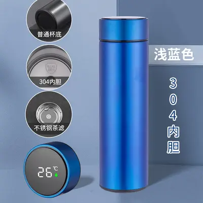 316 stainless steel thermos cup with smart temperature indicator, straight-edge cup, elegant business gift cup, custom logo water bottle - 9