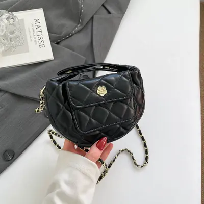 Women's PU Handbag with Diamond Quilted Pattern, Single Shoulder Crossbody Bag 2025 - 7