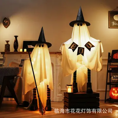 Halloween Glowing Ghost Lamp Ornament for Bar Decoration