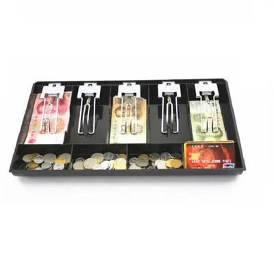Vierfach-Münzbox mit Schnalle, Kunststoff, für Supermarktkasse - 5
