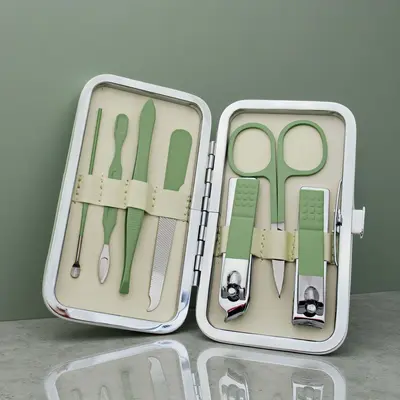 Manicure pedicure set, matcha green, 18-piece - 7