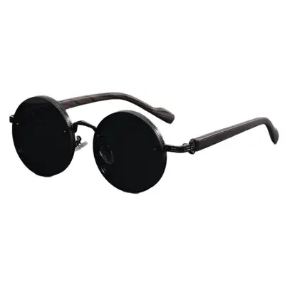 Retro Punk-Sonnenbrille mit rundem Metallrahmen, unisex - 6