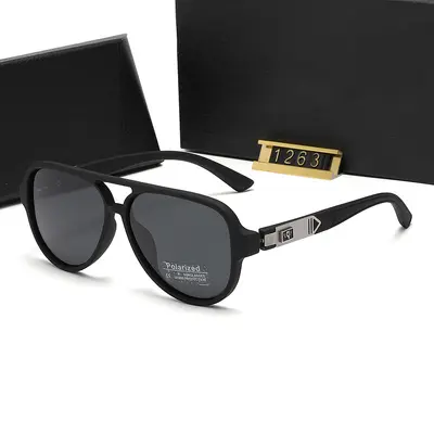 Polarisierte eckige Herren-Sonnenbrille mit UV400-Schutz - 8