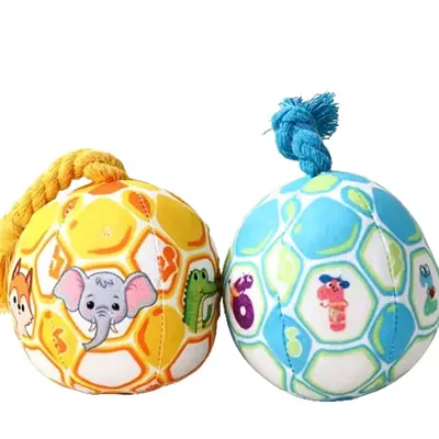 Plüsch-Ball-Hundespielzeug mit Quietscher, für kleine Rassen