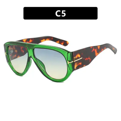 Large Frame T-Shaped Aviator Sunglasses for Women - 10