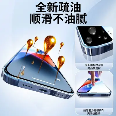Full Screen Tempered Glass Screen Protector for iPhone 14 Pro Max with Privacy - 5