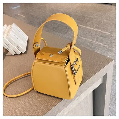 PU Leather Small Square Handbag, Women's Box Bag with Strap - 10