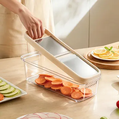 Household Vegetable Slicer Kitchen Multifunctional Vegetable Potato Shredder with Non-Slip Handle and Hand Guard Grater
