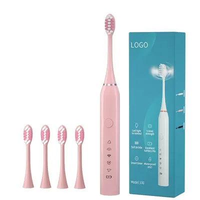 Rechargeable Electric Toothbrush for Adults, Soft Bristles, Couple Set - 11