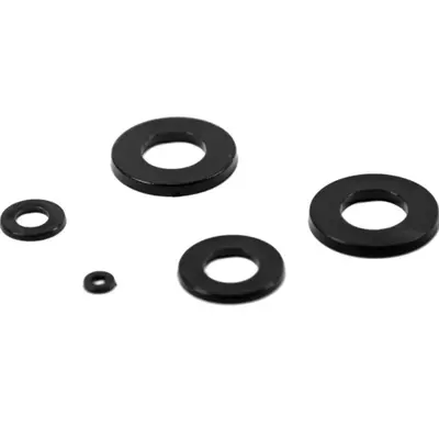 Nylon Washer M2-20 Plastic Gasket Insulation Spacer, Black and White - 5